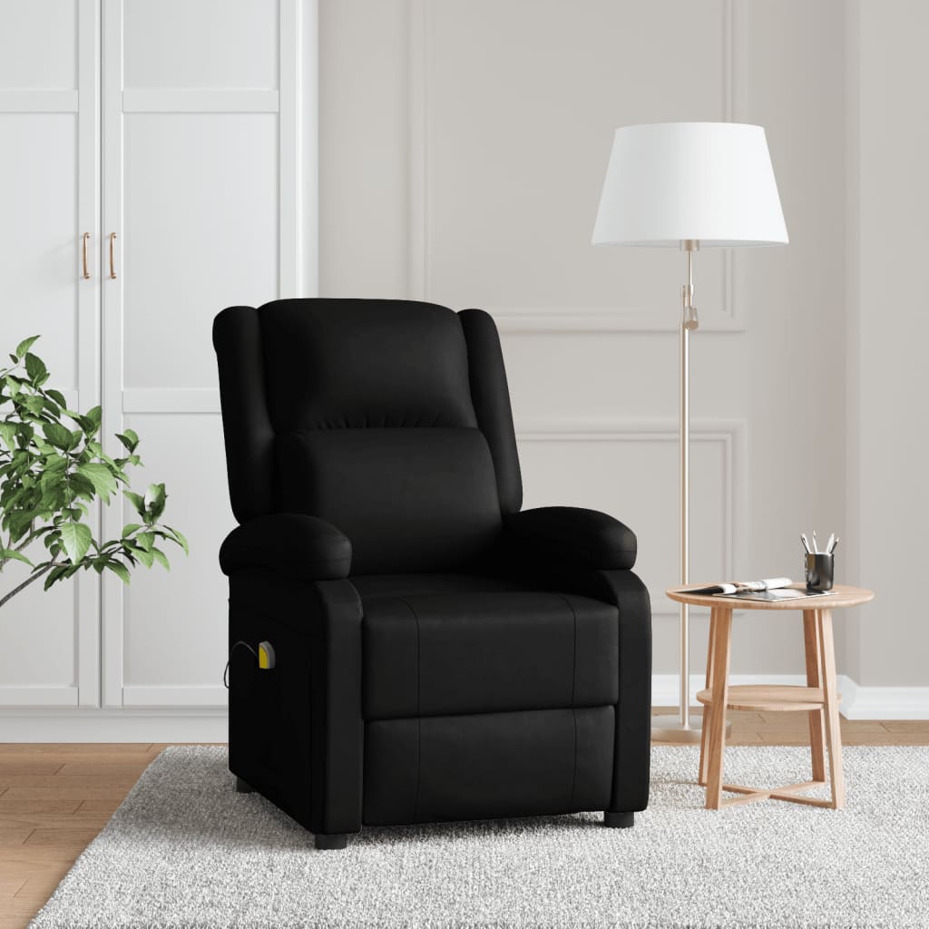 vidaXL Massage Chair Massaging Recliner Push Chair for Elderly Faux Leather