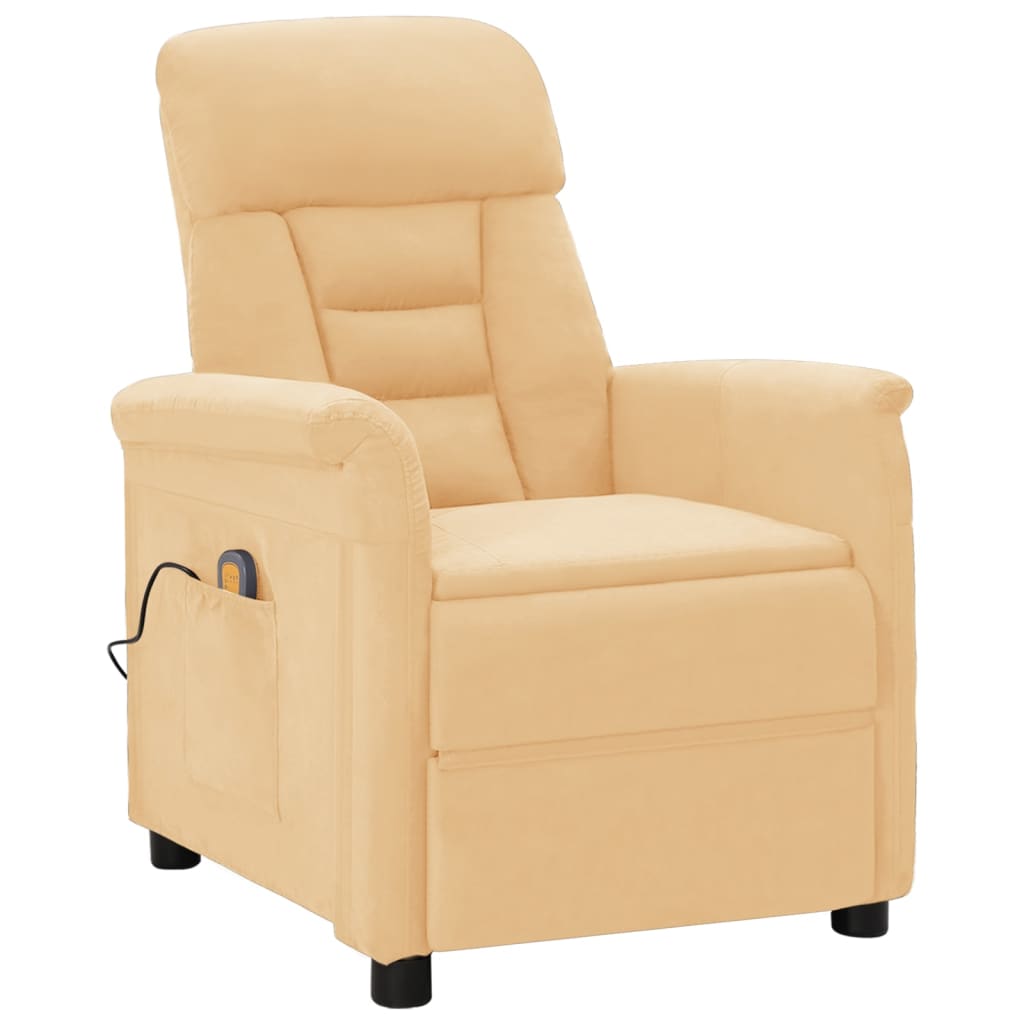 vidaXL Massage Chair Massage Recliner Chair for Elderly Faux Suede Leather