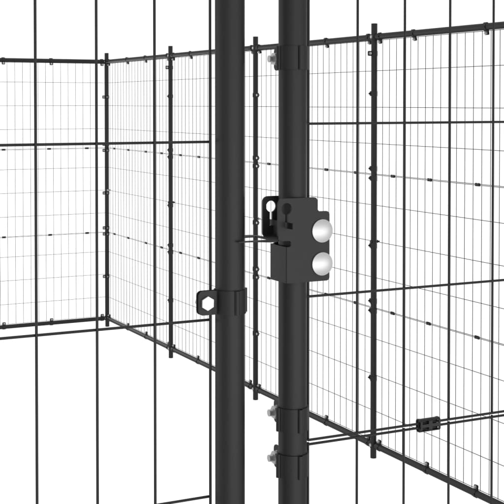 vidaXL Outdoor Dog Kennel Steel 547 ft²