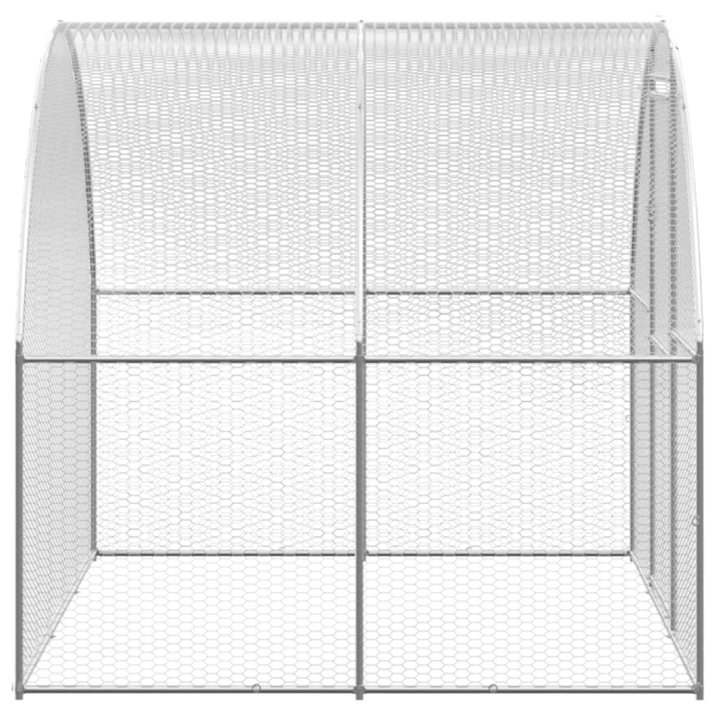vidaXL Outdoor Chicken Coop 9.8'x19.7'x6.6' Galvanized Steel