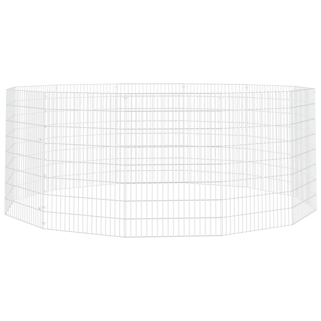 vidaXL Free Range Animal Enclosure 12-Panel 21.3"x31.5" Galvanized Iron